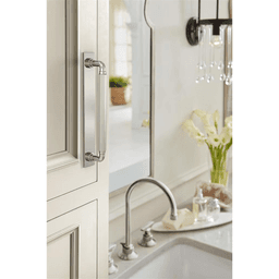 160mm Ladera Rectangle Cabinet Pull Backplate, Polished Nickel Alt 3 - Image