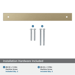 192mm Ladera Rectangle Cabinet Pull Backplate, Golden Champagne Alt 2 - Image
