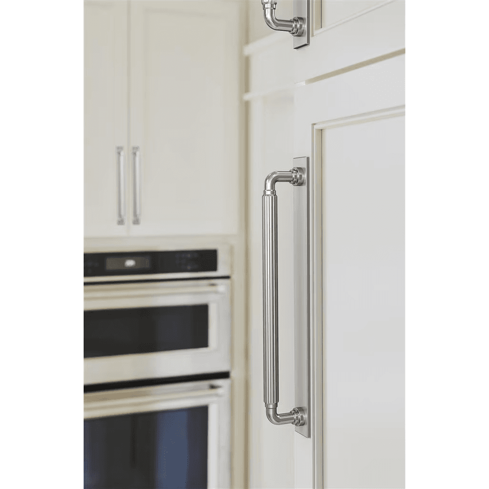 224mm Ladera Rectangle Cabinet Pull Backplate, Polished Chrome Alt 3 - Image