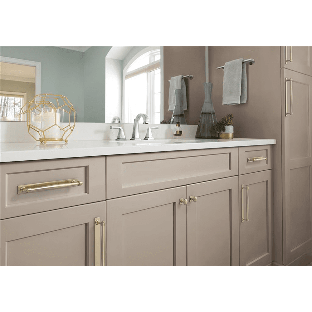 224mm Ladera Rectangle Cabinet Pull Backplate, Golden Champagne Alt 4 - Image