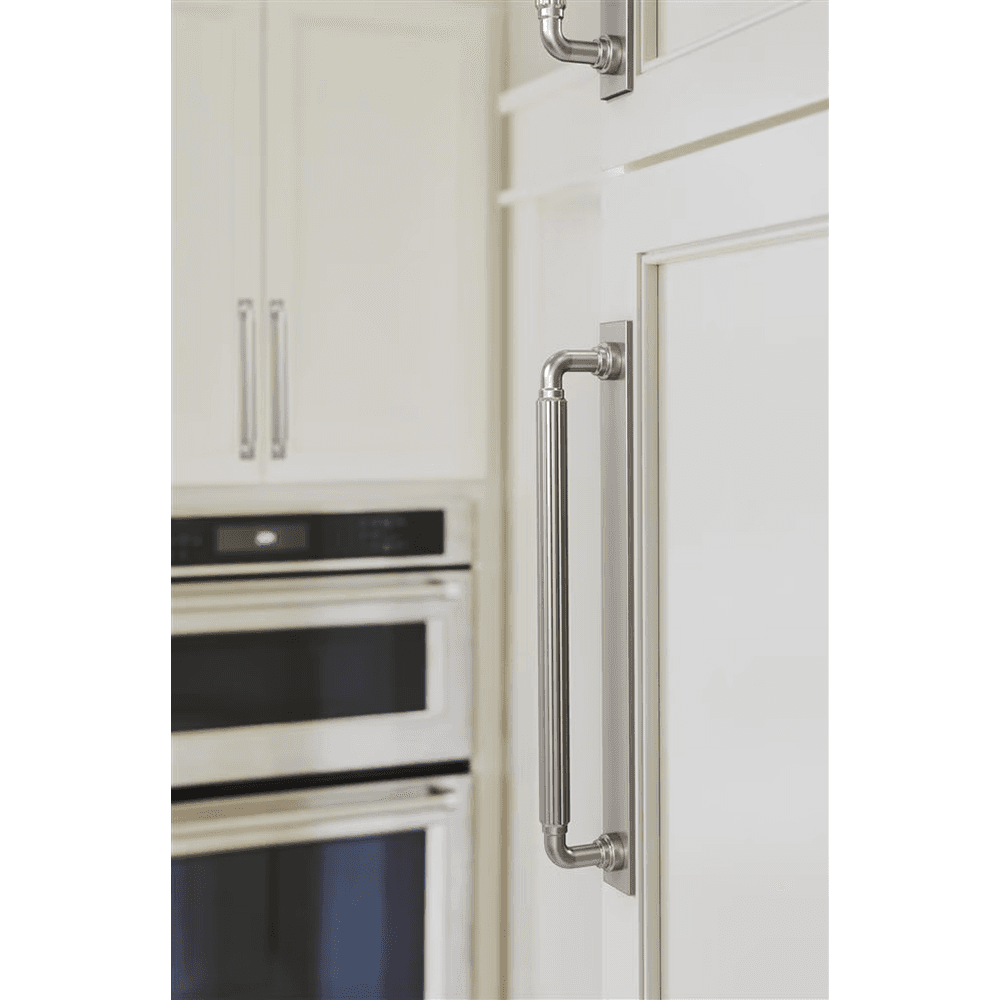 224mm Ladera Rectangle Cabinet Pull Backplate, Satin Nickel Alt 3 - Image