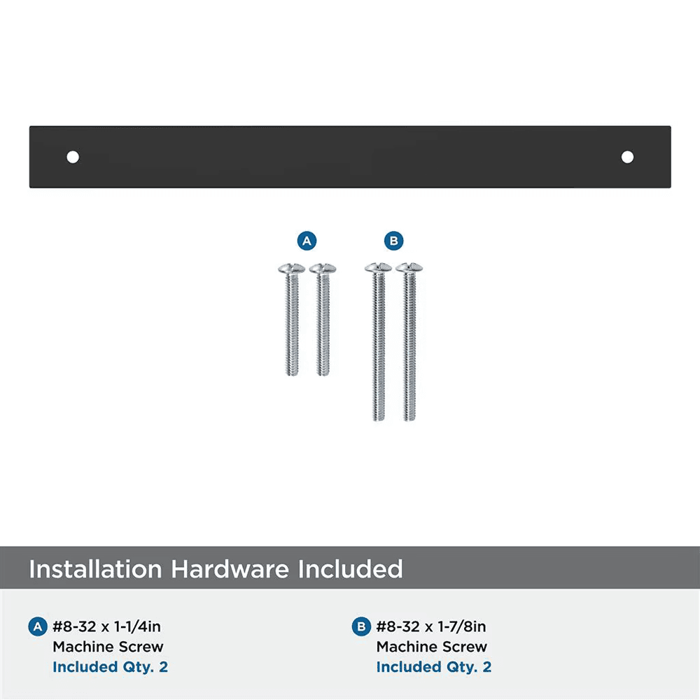 224mm Ladera Rectangle Cabinet Pull Backplate, Matte Black Alt 2 - Image