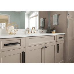 224mm Ladera Rectangle Cabinet Pull Backplate, Matte Black Alt 4 - Image