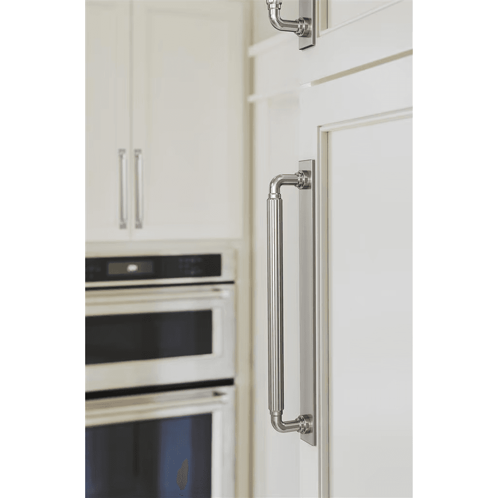 224mm Ladera Rectangle Cabinet Pull Backplate, Polished Nickel Alt 3 - Image