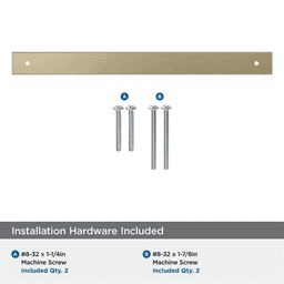 256mm Ladera Rectangle Cabinet Pull Backplate, Golden Champagne Alt 2 - Image