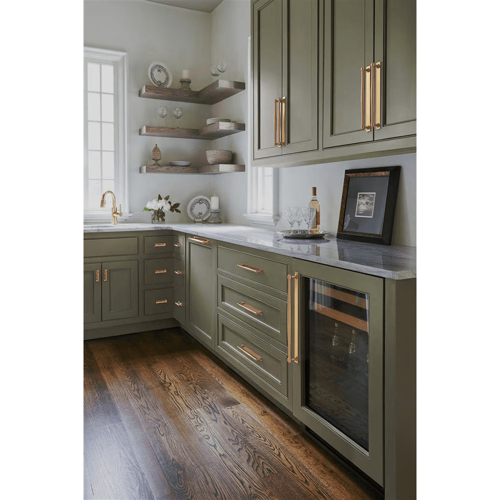 256mm Ladera Rectangle Cabinet Pull Backplate, Champagne Bronze Alt 4 - Image