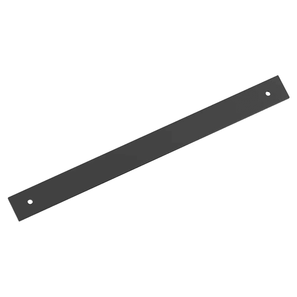 256mm Ladera Rectangle Cabinet Pull Backplate, Matte Black Main - Image