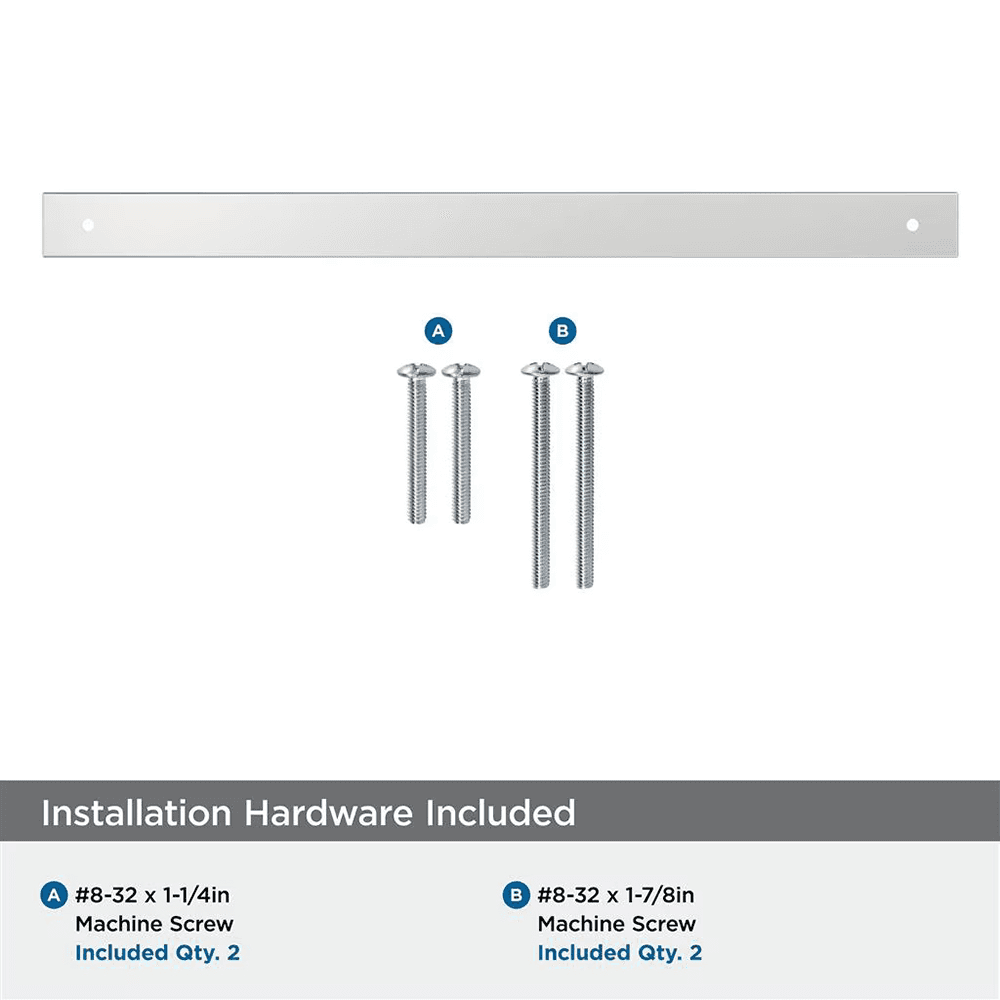 320mm Ladera Rectangle Cabinet Pull Backplate, Polished Chrome Alt 2 - Image