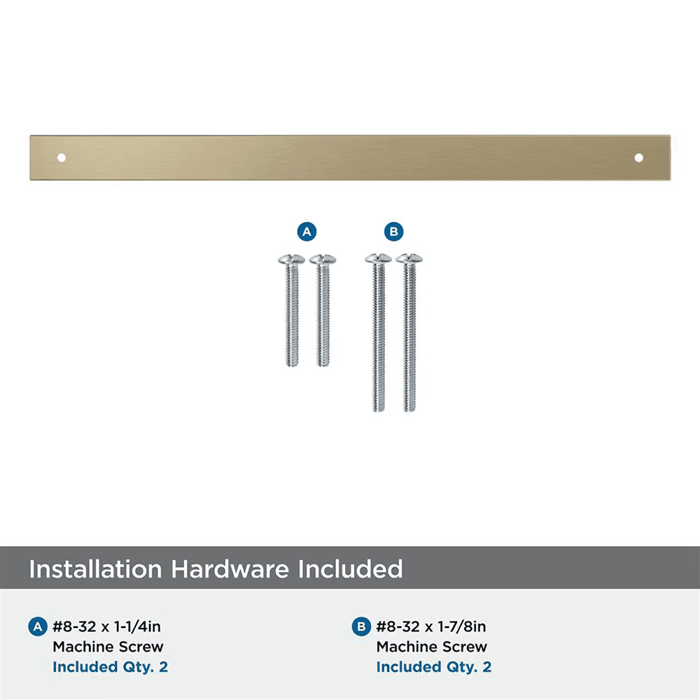 320mm Ladera Rectangle Cabinet Pull Backplate, Golden Champagne Alt 2 - Image