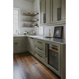 320mm Ladera Rectangle Cabinet Pull Backplate, Matte Black Alt 4 - Image