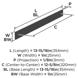 320mm Ladera Rectangle Cabinet Pull Backplate, Oil-Rubbed Bronze Alt 1 - Image