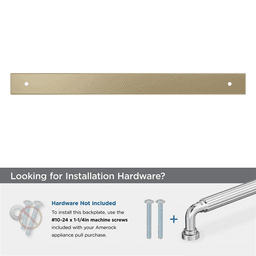 305mm Ladera Rectangle Appliance Pull Backplate, Golden Champagne Alt 2 - Image