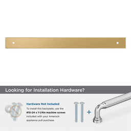 305mm Ladera Rectangle Appliance Pull Backplate, Champagne Bronze Alt 2 - Image