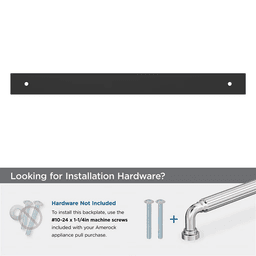 305mm Ladera Rectangle Appliance Pull Backplate, Matte Black Alt 2 - Image