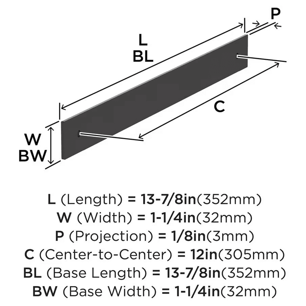 305mm Ladera Rectangle Appliance Pull Backplate, Oil-Rubbed Bronze Alt 1 - Image