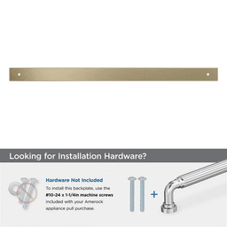 457mm Ladera Rectangle Appliance Pull Backplate, Golden Champagne Alt 2 - Image