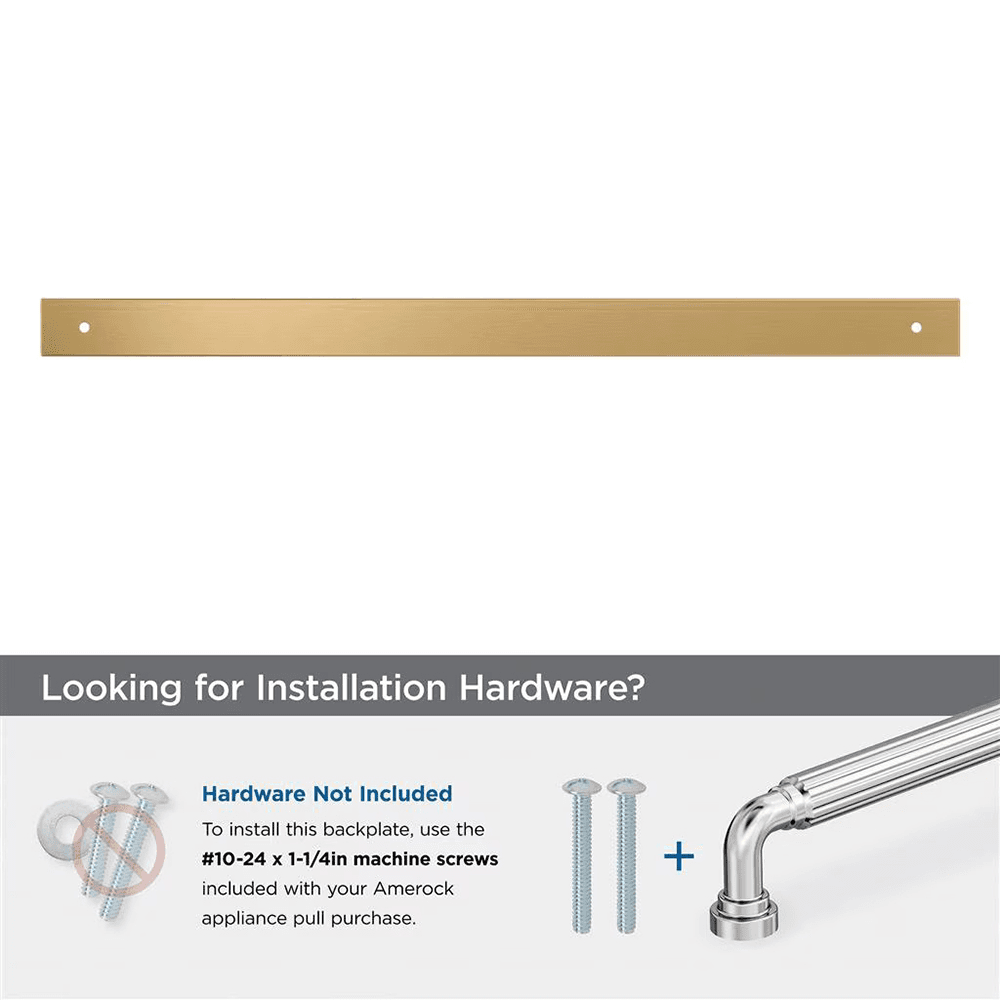 457mm Ladera Rectangle Appliance Pull Backplate, Champagne Bronze Alt 2 - Image