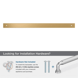 457mm Ladera Rectangle Appliance Pull Backplate, Champagne Bronze Alt 2 - Image