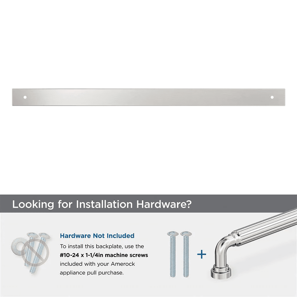 457mm Ladera Rectangle Appliance Pull Backplate, Satin Nickel Alt 2 - Image