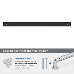 457mm Ladera Rectangle Appliance Pull Backplate, Matte Black Alt 2 - Image