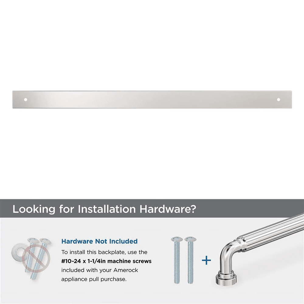 457mm Ladera Rectangle Appliance Pull Backplate, Polished Nickel Alt 2 - Image