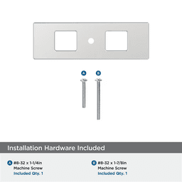 94mm Medora Rectangle Cabinet Knob Backplate, Polished Chrome Alt 2 - Image