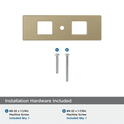 94mm Medora Rectangle Cabinet Knob Backplate, Golden Champagne Alt 2 - Image