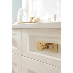 94mm Medora Rectangle Cabinet Knob Backplate, Champagne Bronze Alt 3 - Image