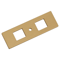 94mm Medora Rectangle Cabinet Knob Backplate, Champagne Bronze Main - Image