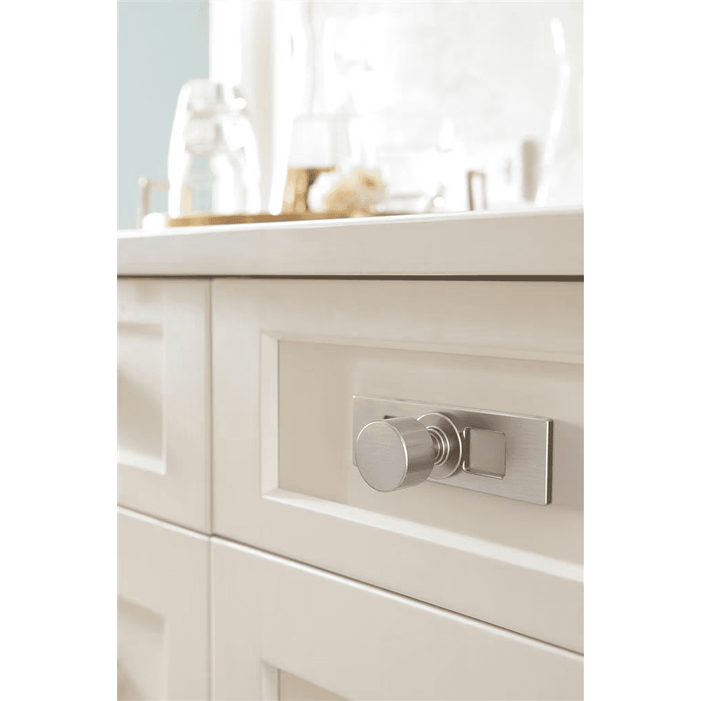 94mm Medora Rectangle Cabinet Knob Backplate, Satin Nickel Alt 3 - Image