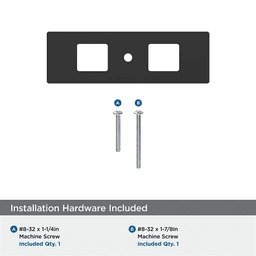 94mm Medora Rectangle Cabinet Knob Backplate, Matte Black Alt 2 - Image