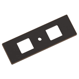 94mm Medora Rectangle Cabinet Knob Backplate, Oil-Rubbed Bronze Main - Image