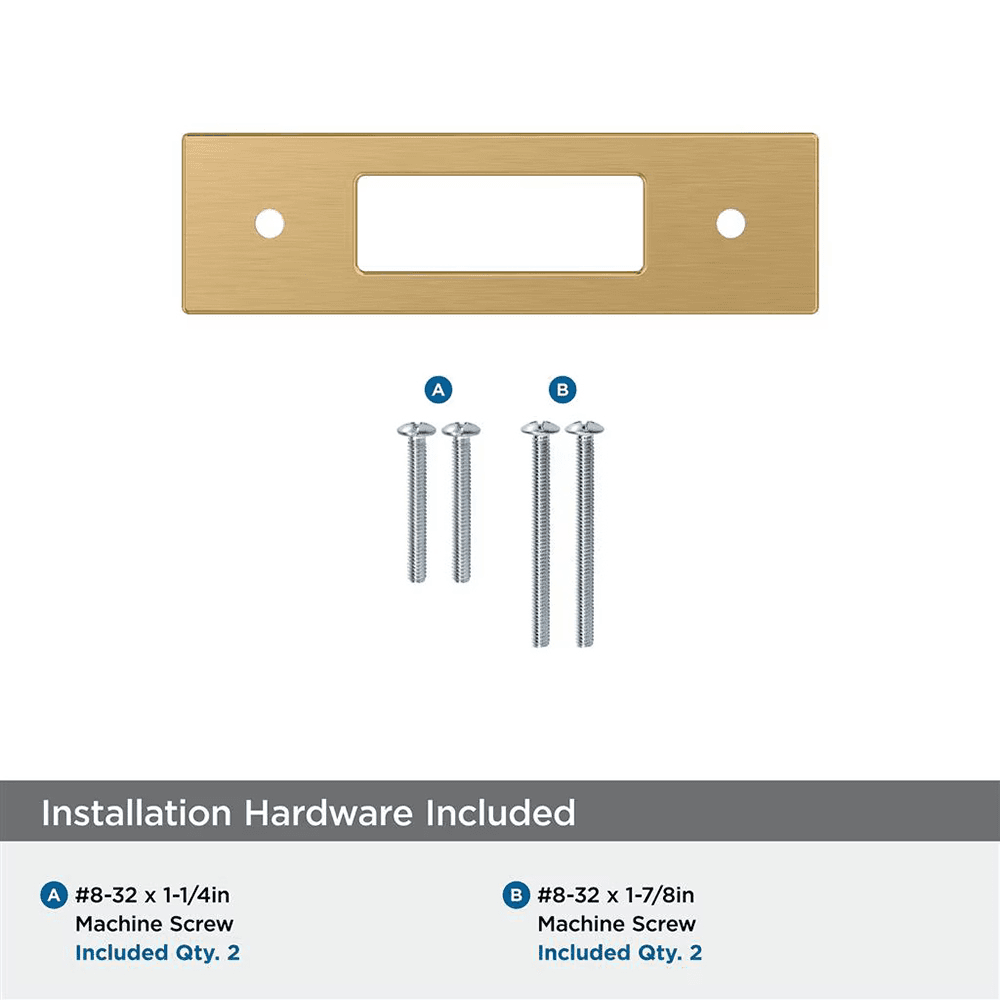 76mm Medora Rectangle Cabinet Pull Backplate, Champagne Bronze Alt 2 - Image