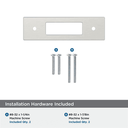 76mm Medora Rectangle Cabinet Pull Backplate, Satin Nickel Alt 2 - Image