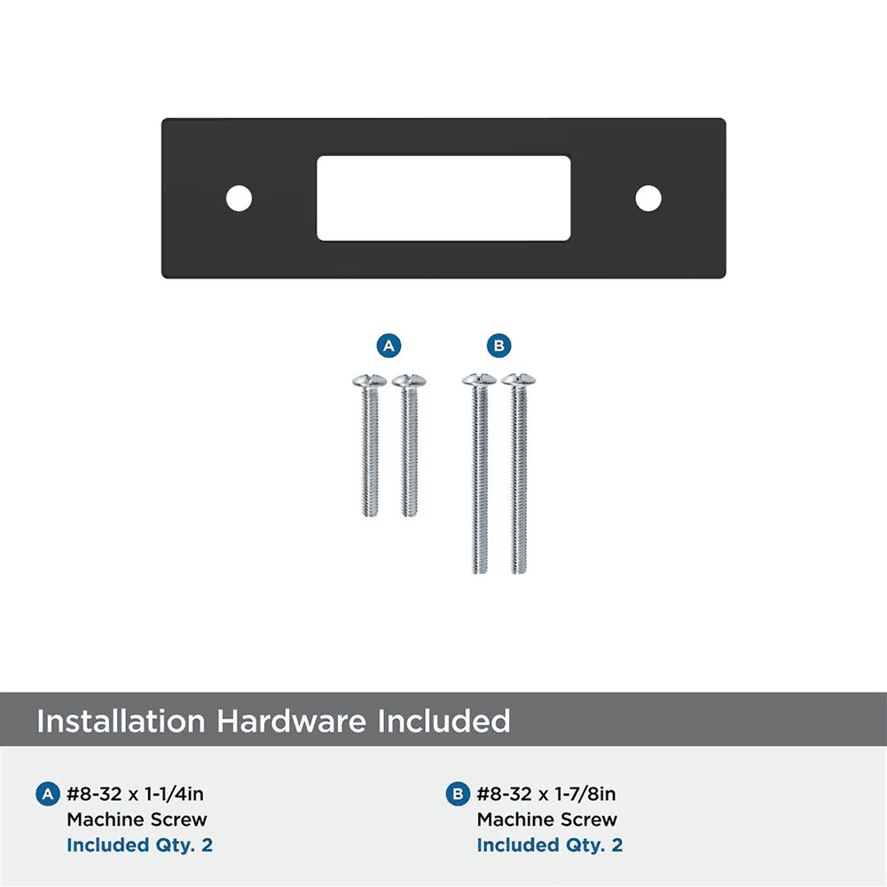 76mm Medora Rectangle Cabinet Pull Backplate, Matte Black Alt 2 - Image
