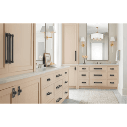 76mm Medora Rectangle Cabinet Pull Backplate, Matte Black Alt 4 - Image