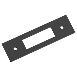76mm Medora Rectangle Cabinet Pull Backplate, Matte Black Main - Image