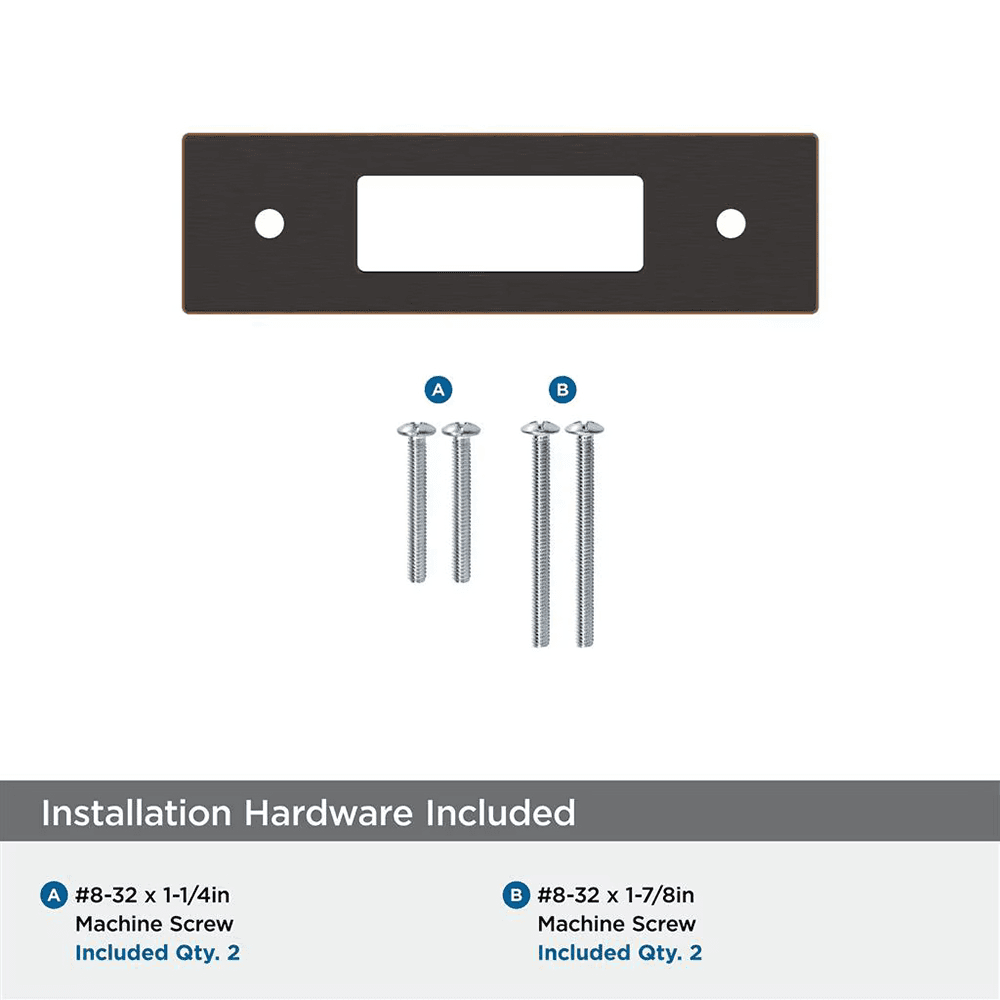 76mm Medora Rectangle Cabinet Pull Backplate, Oil-Rubbed Bronze Alt 2 - Image
