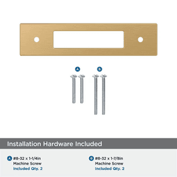 96mm Medora Rectangle Cabinet Pull Backplate, Champagne Bronze Alt 2 - Image