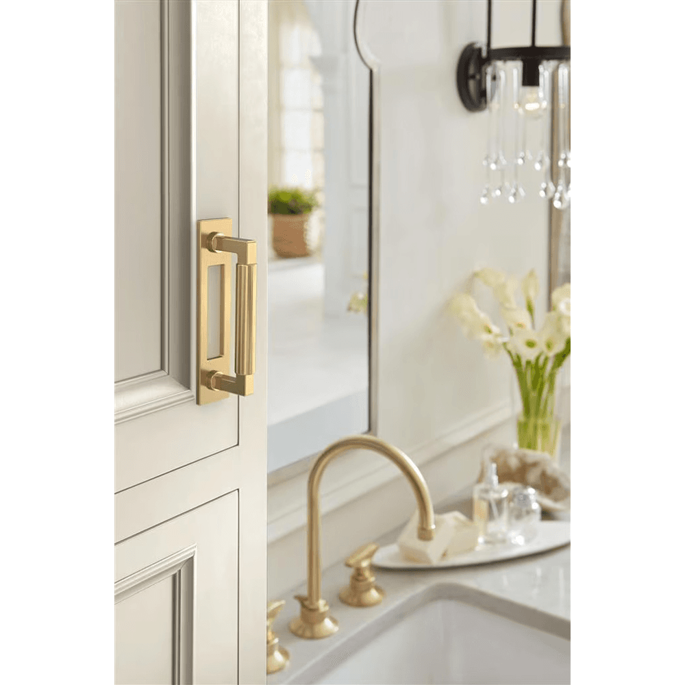 96mm Medora Rectangle Cabinet Pull Backplate, Champagne Bronze Alt 3 - Image