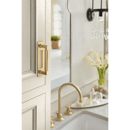 96mm Medora Rectangle Cabinet Pull Backplate, Champagne Bronze Alt 3 - Image