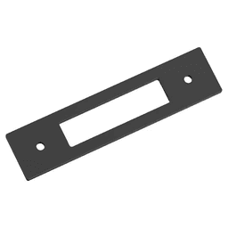 96mm Medora Rectangle Cabinet Pull Backplate, Matte Black Main - Image