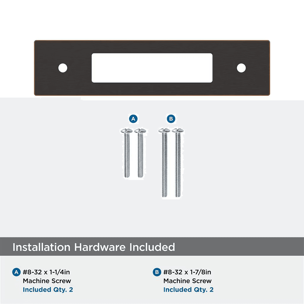 96mm Medora Rectangle Cabinet Pull Backplate, Oil-Rubbed Bronze Alt 2 - Image