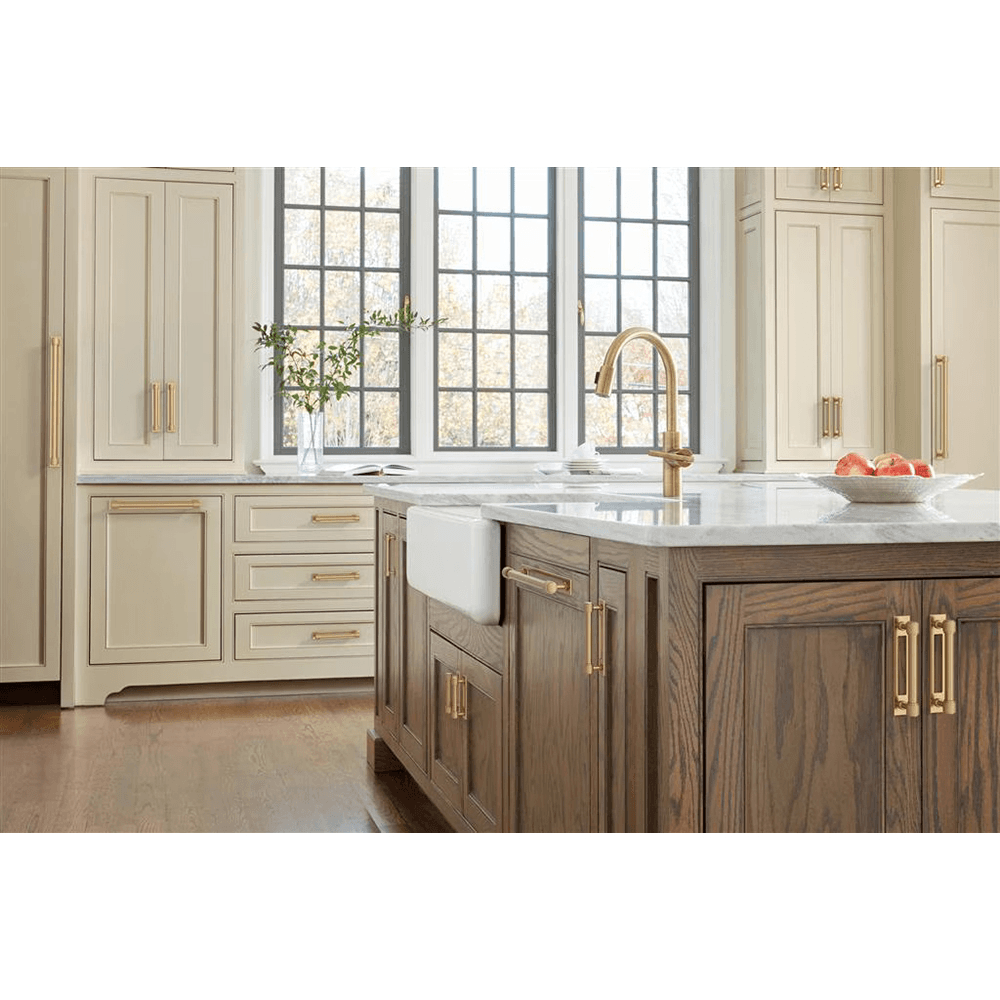 128mm Medora Rectangle Cabinet Pull Backplate, Champagne Bronze Alt 4 - Image