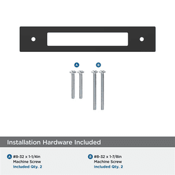 128mm Medora Rectangle Cabinet Pull Backplate, Matte Black Alt 2 - Image