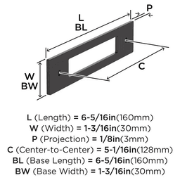 128mm Medora Rectangle Cabinet Pull Backplate, Oil-Rubbed Bronze Alt 1 - Image