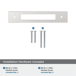 128mm Medora Rectangle Cabinet Pull Backplate, Polished Nickel Alt 2 - Image