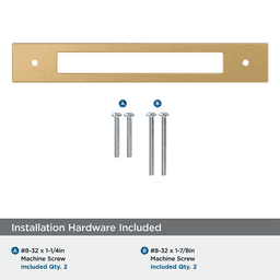 160mm Medora Rectangle Cabinet Pull Backplate, Champagne Bronze Alt 2 - Image
