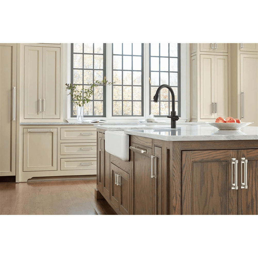 160mm Medora Rectangle Cabinet Pull Backplate, Satin Nickel Alt 4 - Image