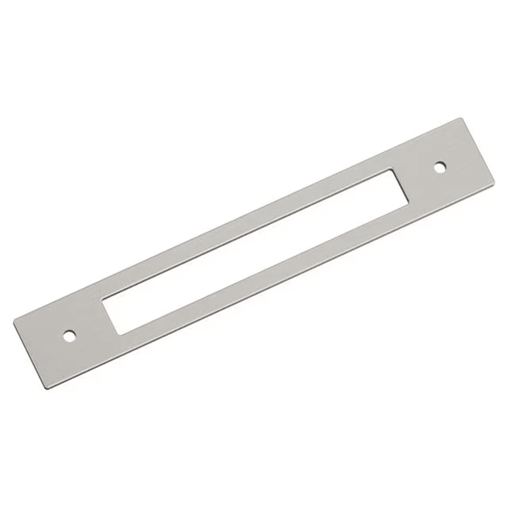 160mm Medora Rectangle Cabinet Pull Backplate, Satin Nickel Main - Image